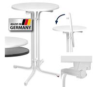 Beautissu Table Haute Pliante Outdoor Mange-Debout Ronde Jardin terasse