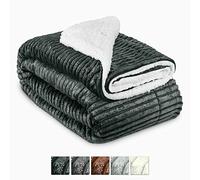 Beautissu XXL Plaid canapé Grande Taille Sherpa Polaire pour Hiver Doux