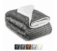 Beautissu XXL Plaid canapé Sherpa Couverture Polaire pour Hiver Doux Chaud