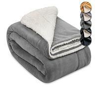 Beautissu XXL Plaid canapé Sherpa Polaire Doux avec Aspect Fourrure Chaude