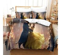 Beauty And The Beast Housse De Couette En D Sur Le Th¿¿Me De Movie Poster Parure De Lit Pi¿¿Ces En Microfibre Style Avec Taie D'oreiller Single£¿Xcm£©