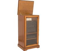 Beaux Meubles Pas Chers Rack HiFi 1 Porte Merisier Dessus Relevable