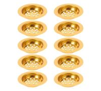 Beavorty 10 Pièces Porte-Parfum Coupe à Parfum en Fer Élégante Doré Structure Perforée Ventilée pour Résine et Disque de Charbon, Accessoire pour Cérémonies de Thé