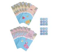 Beavorty 12 Pièces Paquet D'emballage en Papier D'emballage Animal pour Bonbons, Pochette Pratique en Papier 2 Feuilles D'autocollants, pour Rangement et Emballage de Biscuits