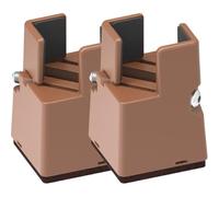 Beavorty 2 Pièces Rehausseur de Pied de Lit Réglable 22 à 42mm, Acier Abs | Tables et Chaises, Bloc de Surélévation, Installation Facile, Charge 250kg, Antirouille