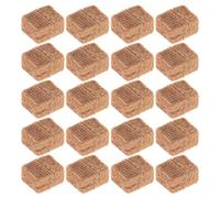 Beavorty 20 Pièces Aide à L'allumage du Charbon de Bois, Cube D'allumage au Charbon pour Barbecue et Hot Pot, Extérieur, Pin et Cire, Marron, Allumage Rapide, Combustion Longue, Sûr Danger