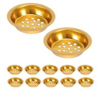 Beavorty 20 Pièces Insert D'encensoir en Fer Or, Brûleur de Parfum Bakhoor Artisanal, Compatible Polyvalent, Décoration Maison Élégante pour Ramadan Mubarak et Fête Eid