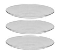 Beavorty 3 Pièces Plat Chauffe-Cire en Verre Borosilicaté Rond 11 Cm Résistant Haute Température Compact pour Maison et Voyage