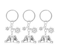 Beavorty 3 Porte-Clés Patin À Glace En Métal Avec Flocon De Neige Accessoires Décoratifs Pour Clés Et Sacs Cadeau D'Hiver Élégant Et Polyvalent Pour Usage Quotidien