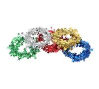 Beavorty 5 Rouleaux Guirlande Festive de Noël Étoiles Scintillantes en Fil Métallique et PVC 7,5m, Résistante Décoloration, pour Mariage et Décoration Intérieure