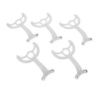Beavorty 5pcs Bras Robustes pour Ventilateur, Support Métallique Blanc pour Pales de Ventilateur de Plafond, Réparation et Équilibrage, pour Maison et Hôtel