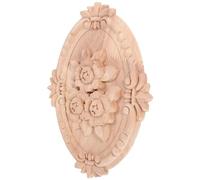 Beavorty Applique Décorative en Bois Sculpté, Incrustation Raffinée, Dimensions 21X15Cm, Adaptée pour Meubles et Aménagement Intérieur