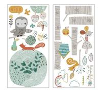 Beavorty Autocollant Toise Murale Arbre et Animaux en PVC, Décoration Créative pour Chambre d'Enfants, Tableau de Croissance Coloré, Motif Cartoon, 1 Set pour Enfants