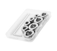 Beavorty Bague de positionnement 8pcs 3-10mm en acier inoxydable, collier de butée pour forets, adapté au travail du bois avec fonction de blocage sur axe optique