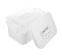 Beavorty Boîte à Outils de Manucure Portable en Pp Blanc, Boîte de Rangement Multi-compartiments Capacité Élevée pour Accessoires Nail Art, Trousse Pratique Poignée, pour Professionnels