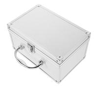 Beavorty Boîte à Outils Portable Alliage Aluminium Robuste avec Compartiments Multiples Organiseur Compact pour Rangement Bricolage et Réparation Automobile Mallette Légère avec Poignée