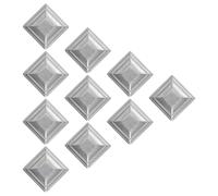 Beavorty Capuchon de poteau carré en fer argenté 10x10, capuchons métalliques pour poteaux de clôture, surface lisse, prise ferme, usage extérieur, lot de 10 pièces