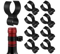 Beavorty Clips de Sécurité pour Bougies en Plastique Noir 9 Pièces, Support Léger Anti-déversement pour Bouteilles, pour Fêtes et Anniversaires