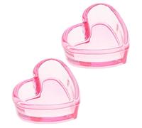 Beavorty Coupelle en Verre Rose pour Salons de Manucure et Usage à Domicile 2 Pièces Nettoyage Pratique et Haute Transparence , Design Élégant pour Outils de Nail Art