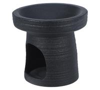 Beavorty Diffuseur D'huile Essentielle en Céramique Noir, Brûleur à Cire Décoratif et Polyvalent pour Maison et Chambre, Design Élégant et Minimaliste
