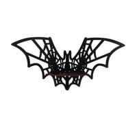Beavorty Étagère Murale d'angle Flottante en Bois Foncé Forme Toile D'araignée Chauve-Souris, Étagère Suspendue Décorative pour Rangement et Affichage de Bougies ou Plantes