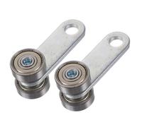 Beavorty Galets de Roulement Trou de Vis 8mm, Capacité 50kg 2pcs en Acier Double Roulement Design Minimaliste, Installation Facile pour Porte Coulissante pour Fenêtres et Portes