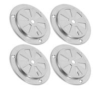 Beavorty Grille 4 Inoxydable de Ventilation Ronde en Acier Pièces | Dissipation Thermique, du Bruit, pour Chambres de Séchage et Bouches de Bain, Argenté
