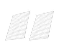 Beavorty Grille de Cuisson Barbecue 2 Pièces, Maille Fine | Grillades au Charbon et Cuisson Mobile, Surface Lisse Polie, Adaptée aux Fruits de Mer et Saucisses