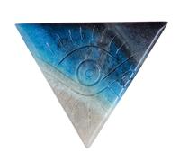 Beavorty Œil Maléfique en Cristal Bleu, Décoration Artisanale Triangulaire | Pierre de Cristal, Style Délicat, pour Porte D’entrée et Chevet, Accessoire Photo, Collectionneur