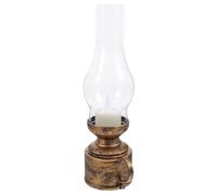Beavorty Lampe à Pétrole Rétro LED Dorée, Décoration de Table Ambiance Noël | Plastique PP Facile à Nettoyer, Effet Flamme sans Feu, Style Ancien pour Cheminée, Étagère ou Bureau, Piles Aaa Non Incluses