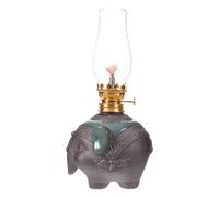 Beavorty Lanterne D'ouragan de Tempête en Céramique Éléphant Vintage pour Éclairage D'ambiance et d'urgence, Socle en Alliage, pour Dîners Romantiques et Décoration Intérieure