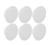 Beavorty Lot de 6 Caches Décoratifs pour Trous Muraux en Abs, Forme Ronde Persiennes, Protection pour Tubes de Climatiseur, Facile à Installer, Ambiance Estivale la Maison Bureau