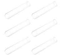 Beavorty Lot de 6 Tubes à Essai en Verre Transparent 15 ML Vases Tubulaires pour Fleurs Hydroponiques Mini Jardinières Décoratives pour Table et Intérieur Station de Propagation Compacte