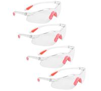 Beavorty Lunettes de Sécurité Anti-buée et Anti-rayures 4 Pièces | Nez Souple en Silicone, Écran en Polycarbonate, pour Chantier et Vélo, Usage Homme Femme