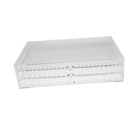 Beavorty Organiseur en Acrylique 3 Niveaux à Tiroirs Transparents pour Perles et Accessoires de Manucure Compartiments Modulables pour Ateliers et Déplacements