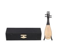 Beavorty Ornement Délicat en Pipa Mini 14cm en Bois Support, Décoration de Bureau Créative et Accessoire Photo pour Présent Original