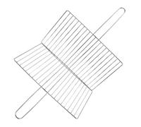 Beavorty Panier à Grillades pour Barbecue, Panier à Griller en Acier Inoxydable, pour Poisson et Viande, Argenté, Style Vertical, Grille à Mailles, pour Barbecue Extérieur et Réunions