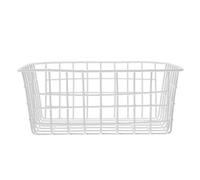 Beavorty Panier de Congélation en Fil Métallique pour Réfrigérateur, Contenant Alimentaire Blanc 28X21,5X12 CM Organiseur pour Congélateur Coffre pour Conserver Snacks et Fruits