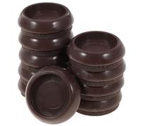 Beavorty Patins de Protection pour Meubles, Coupelles pour Roulette Meuble, Caoutchouc et Feutre, Antidérapants, Lot de 10 pour Bureaux et Pianos