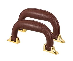 Beavorty Poignée de Remplacement pour Boîte à Outils 2 Pcs, Anses de Paquet à Main en Plastique Couleur Café, Poignée Ergonomique Robuste pour Valise et Bagage à Main, Accessoires