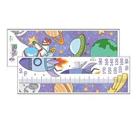 Beavorty Règle Murale de Hauteur Garçon et Filles en Pvc Imperméable Décoloration Autocollants Muraux Cartoon Astronaute pour Décoration Intérieure de Chambre