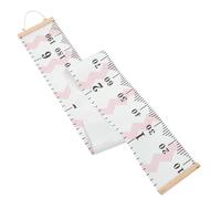 Beavorty Règle Murale de Mesure pour Garçons et Filles Toise de Croissance pour Bébés Tableaux Muraux Toile Décoration Chambre Garçon Fille Modèle Rose Ondulé