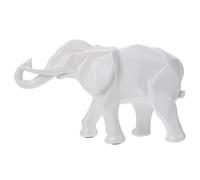 Beavorty Sculpture D’éléphant en Résine, Statue D’éléphant en Résine, Géométrique, Blanc, Décoration, Maison Cours