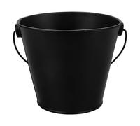 Beavorty Seau Cendre en Fer-Blanc Noir pour Barbecue Extérieur, Facile à Nettoyer Ranger, Seau à Graisse Réutilisable pour Usage Cuisine et Barbecue
