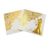 Beavorty Serviettes Jetables Dorées 40 Pièces pour Cocktail et Réception de Mariage, Serviettes en Papier Douces Adaptées aux Banquets