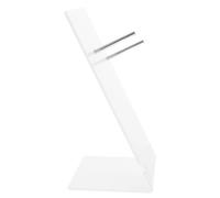 Beavorty Support Mural pour Sèche-cheveux et Cordon, Support pour Sèche-cheveux en Acrylique, Blanc, Présentoir pour Vitrine de Centre Commercial, Gain de Place