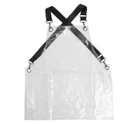 Beavorty Tablier et Résistant Transparent pour Coiffeur Tpu, Léger | Usage Salon de Coiffure et Travail, Bretelles Ajustables, Facile à Ranger, pour Femmes et Hommes