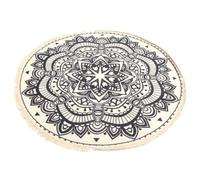Beavorty Tapis Rond Bohème en Coton Polyester, Style Ethnique Nordique | Table Basse, Usage Maison, Respirant, Absorbe L’humidité, Protège le Sol