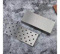 BEAZOOM 30,5 cm pour boîte à copeaux de bois en acier inoxydable barbecue barbecue couvercle à charnière design aéré granulés et morceaux finition argent