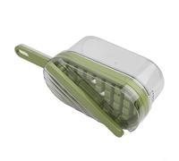 BEAZOOM Bac à glaçons empilable à 64 compartiments avec libération de presse, boîte de rangement étanche avec couvercle et poignée pour la maison et l'extérieur (vert)